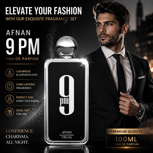 Afnan 9 PM Eau De Parfum 100ml – Long Lasting Luxury Perfume for Men 53%of free home delivery