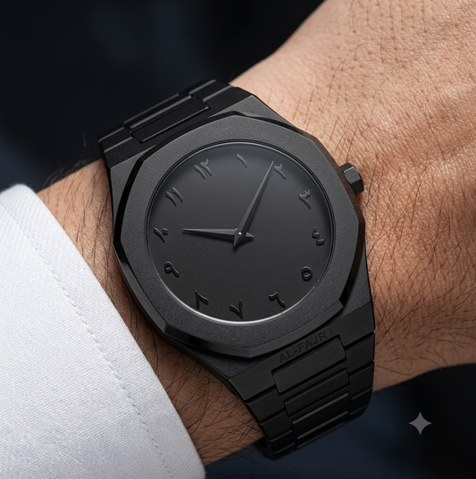 ⌚🖤 Black Arabic Watch