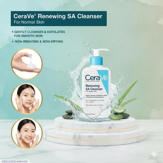 CeraVe Renewing SA Cleanser – Deep Cleansing & Gentle Exfoliation for Smooth, Healthy Skin