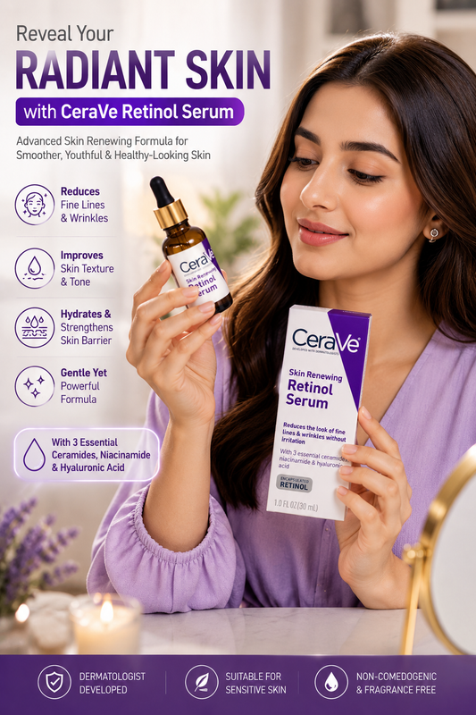 CeraVe Skin Renewing Retinol Serum – Visible Before & After Results | Smooth, Bright & Youthful Skin